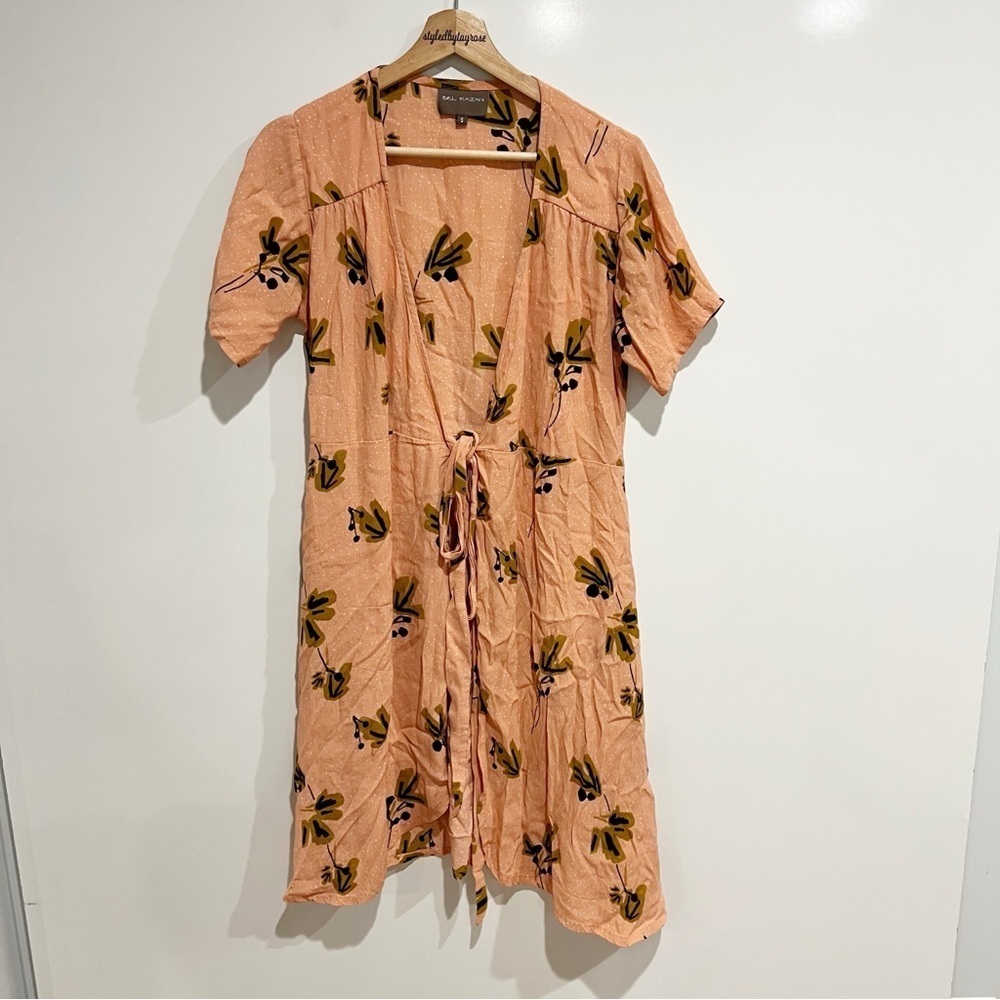 Bel Kazan Floral Wrap Mini Dress